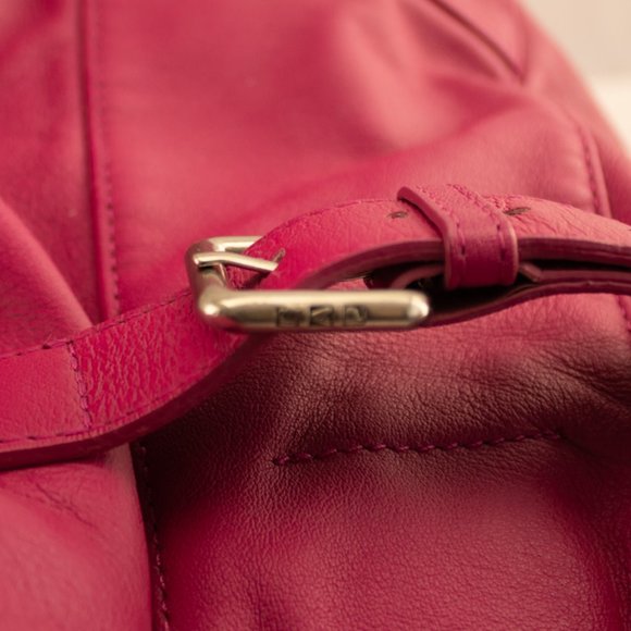 GAP HOT PINK LEATHER TOTE BAG - Picture 7 of 8